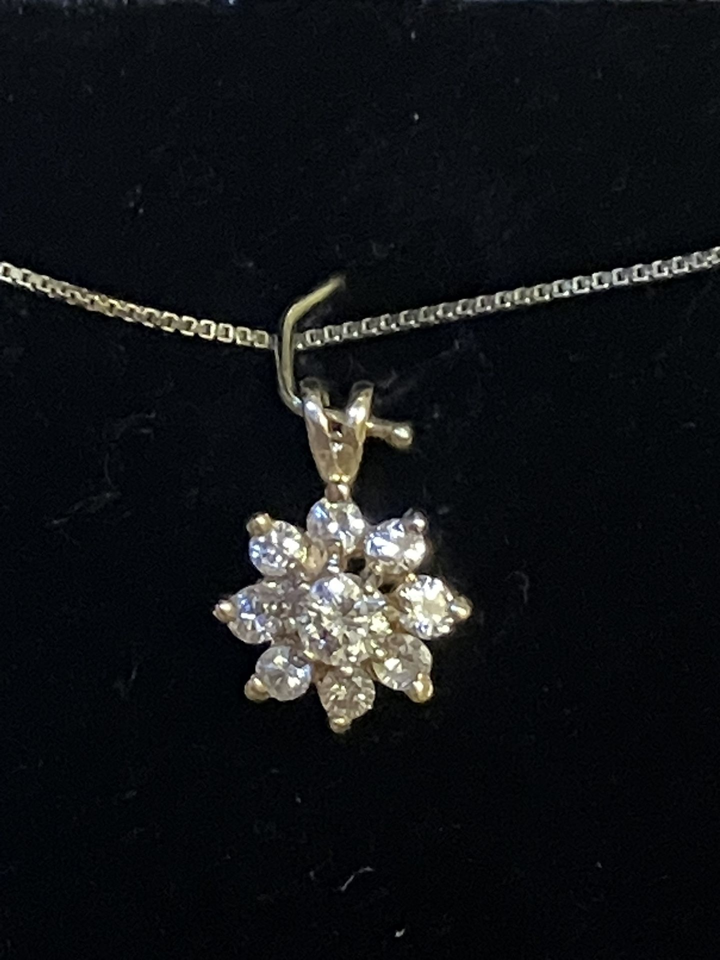 1 Carat Natural Diamond Floral Burst In 14kt Solid Gold