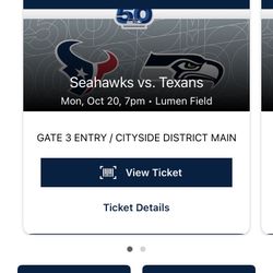 Seahawks Vs Texans. MNF