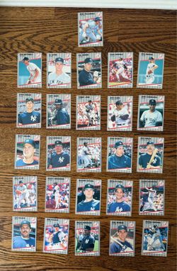 1989 Fleer New York Yankees Team Set 26 Cards NrMt - Mint condition Don Mattingly