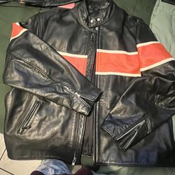 Genuine, Leather Motorcycle Jacket 