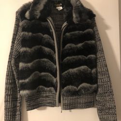 Creature Couture Gray Sweater Jacket - S
