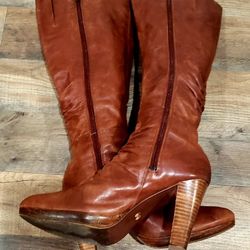 Nana Leather Boots size Woman's 7.5 (4in heels) 