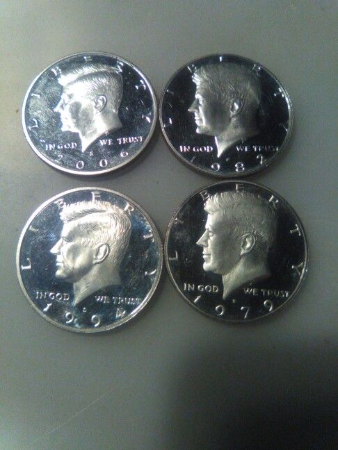 Four S Mint Kennedy Half Dollars