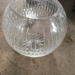 Large Heavy Glass Punch Bowl 