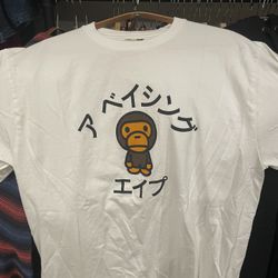 Worn 1x Bape T-Shirt Japan Exclusive Baby Milo Mens XL