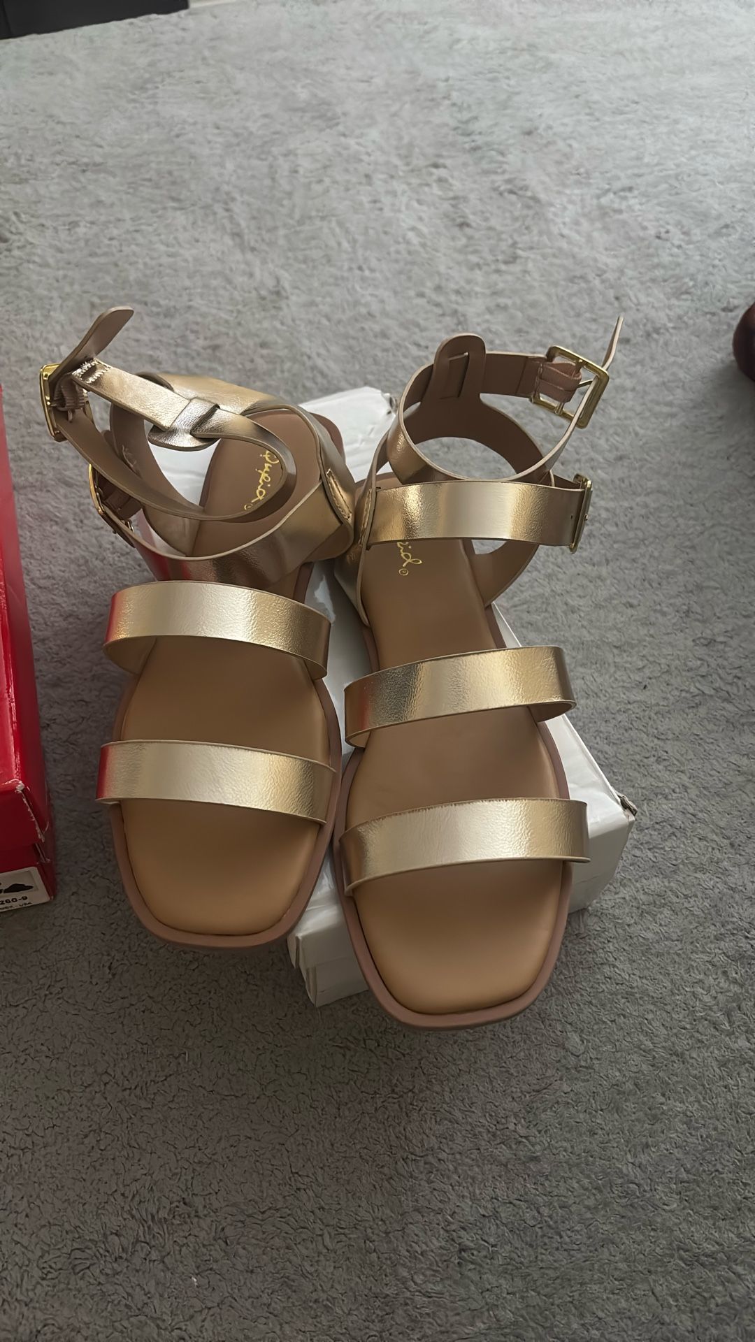 New Never Used / Gold sandals