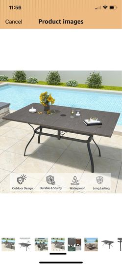 Outdoor dining table