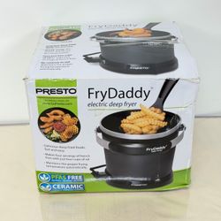Presto FryDaddy 05(contact info removed)W Electric Deep Fryer PFAS Free Ceramic Nonstick NEW