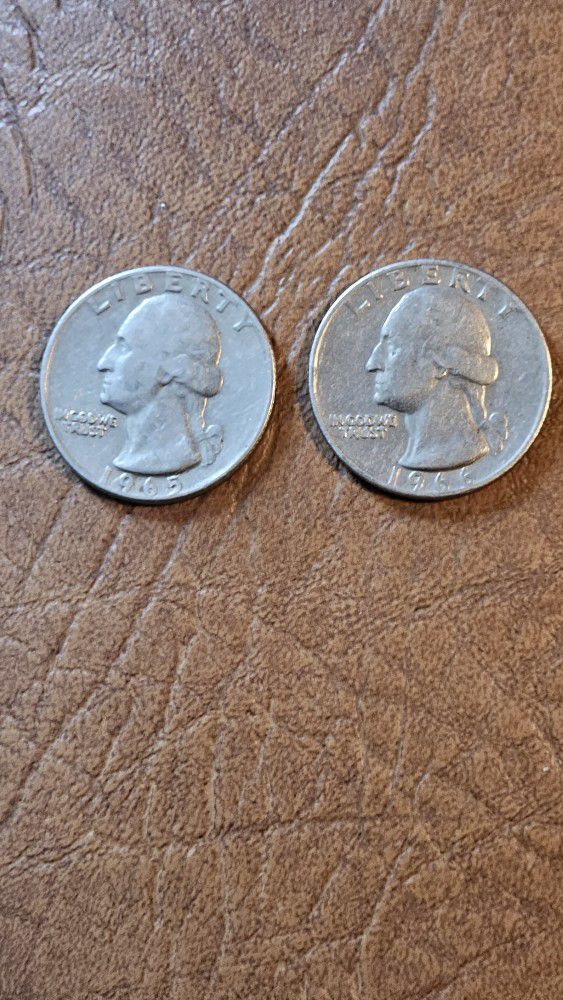 Error Coins, 1965 An 1966 Quaters.