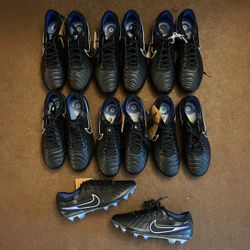 Nike Tiempo Legend 10 Elite FG Black Royal Blue Soccer Cleats Lot Of 7 NEW