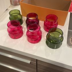 6 Glass Vases For Candles