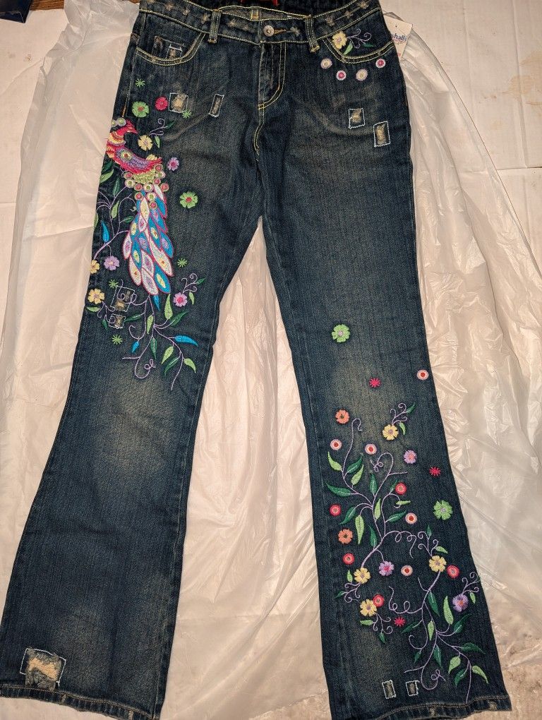Tokyo Denim Bank 90's-Y2K Embroidered Jeans- NWT Size 27