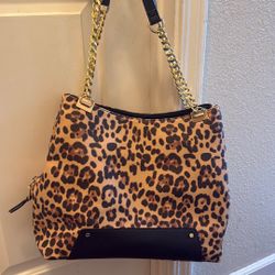 Leopard Print Tote, Chain Strap, INC Handbag