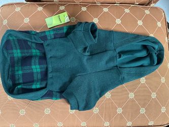Fitwarm Dog Hoodie Green Plaid XL