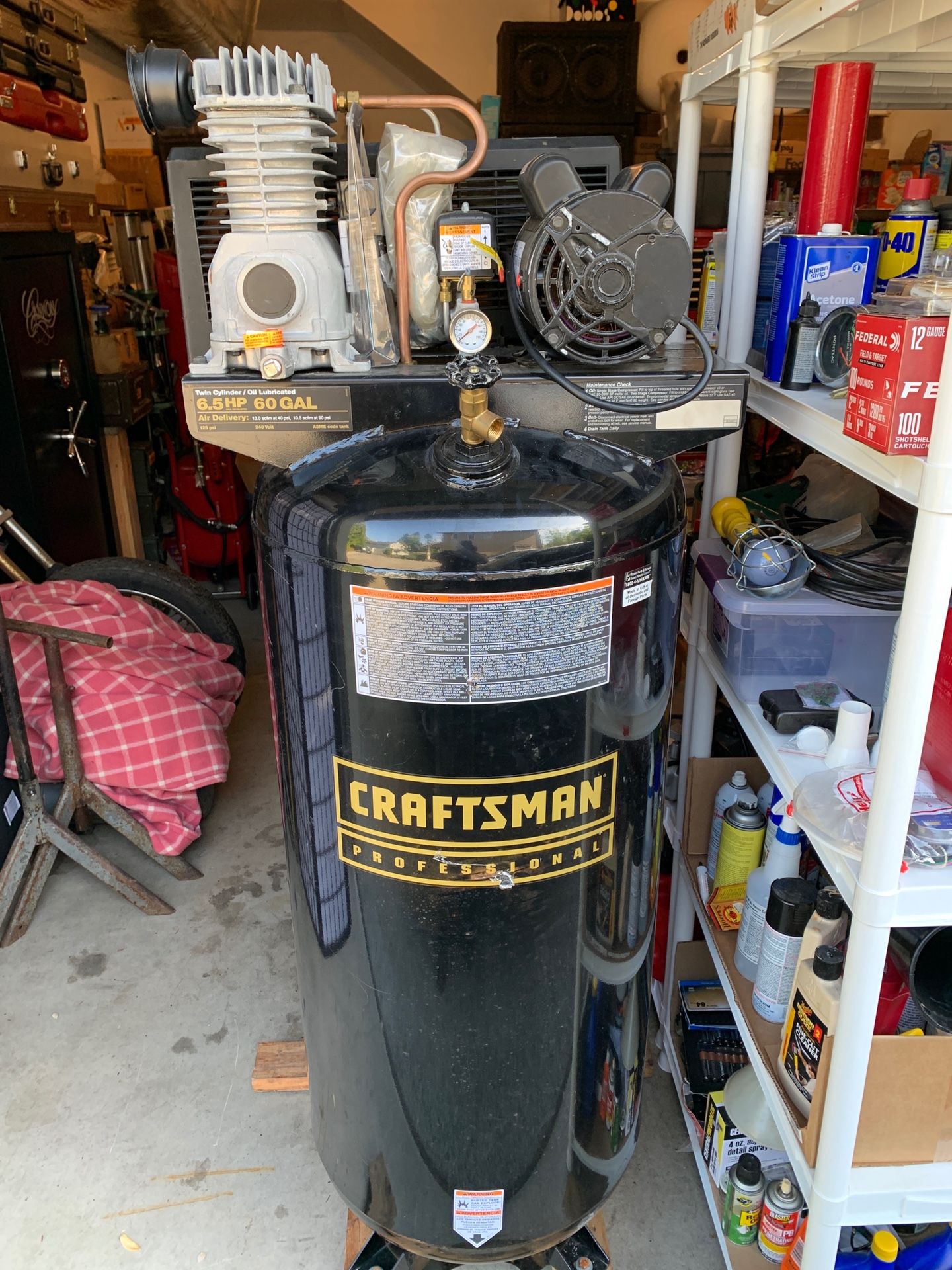 New Craftsman 60 Gallon 6.5 HP air compressor