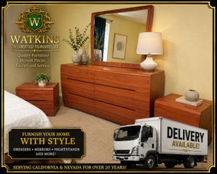 😍BEAUTIFUL (4) PIECE DRESSER & NIGHTSTAND WOOD BEDROOM SET 🥰 DELIVERY AVAILABLE 🚚
