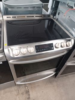 LG STAINLESS STEEL SLIDE IN ELECTRIC RANGE GLASSTOP