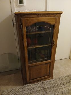 Cabinet, wood,  $50.