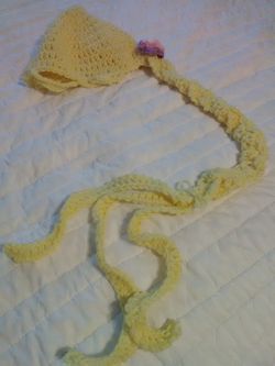 Rapunzel hair & shrug for dress up. Crochet.