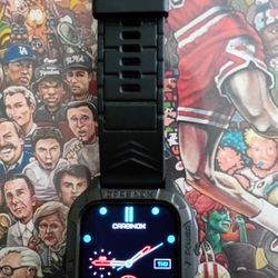 CARBINOX Vesta Smart Watch with Rubber Band & Charger, Rugged Fitness Tracker IP69K Waterproof