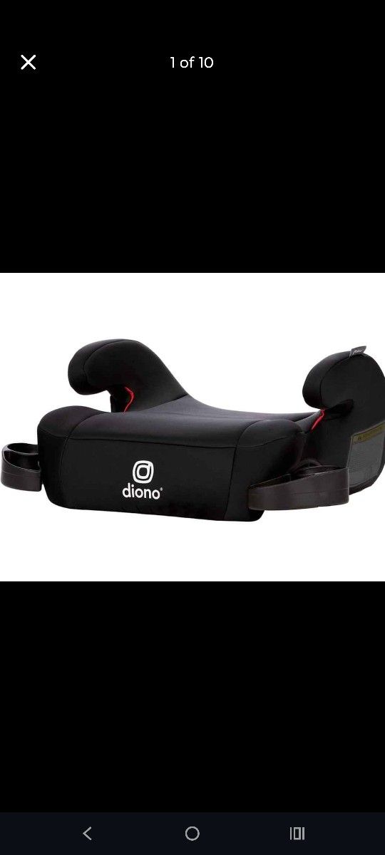Diono Solana 2 Dual Latch, XL Lightweight Backless Belt-Positioning Booster Car Seat, 8 Years 1 Booster Seat, Black