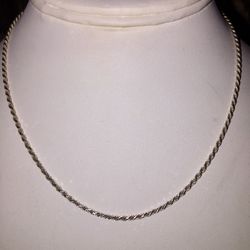 Rope Neckless 925 Silver Italy, 15” $45 🆔4.8