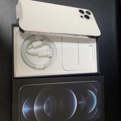 apple iPhone 12 pro Max Silver unlocked bonus new case and screen protector New sealed Box Unopened Available Also I Can Meet Up 