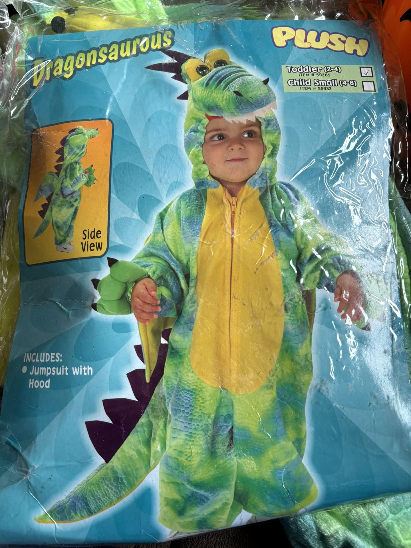 Toddler Dragon Costume + Pumpkin Candy basket