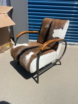 New! Laney Goat Hide Upholstered Occasional Chair. $329. (Only 1 available)