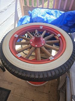 Vintage spoke wheel table top