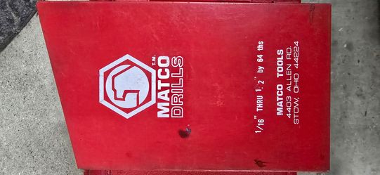 Matco 29 piece drill set, incomplete