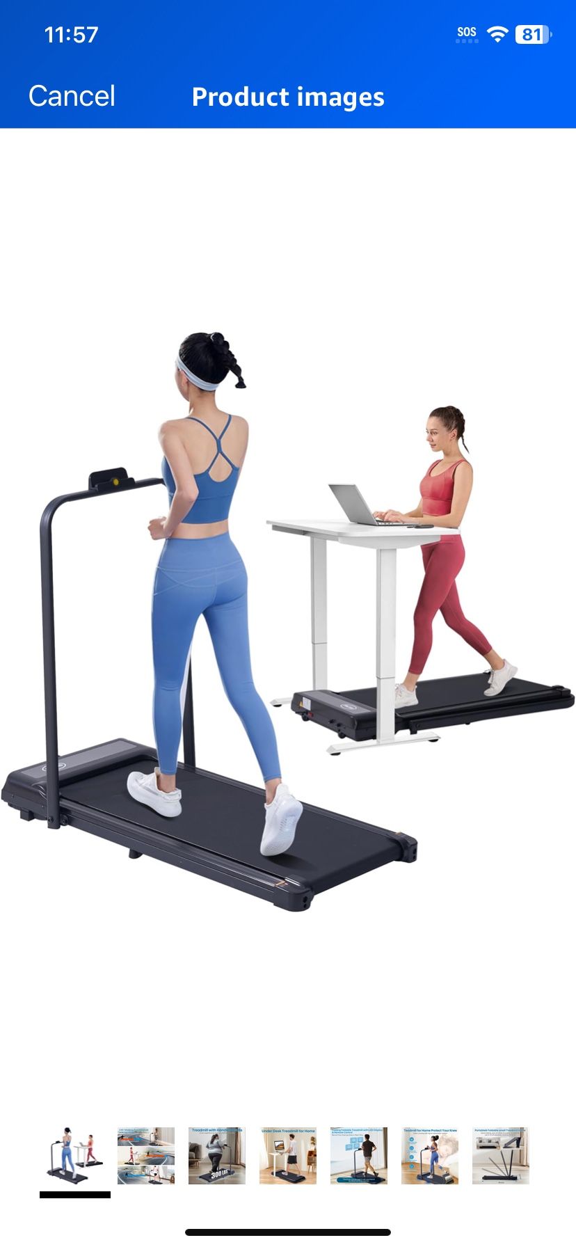 Treadmill with Handles, Folding Foldable Electric Treadmills for Home Small, 3.0HP Walking Pad Treadmills with Handle Bar, 3 in 1 Under Desk Treadmill