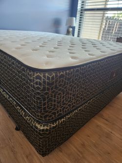 New queen mattress and box spring 2 pc bed frame is not included