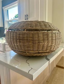 Large Woven Rattan Pendant Light Shade - 20"