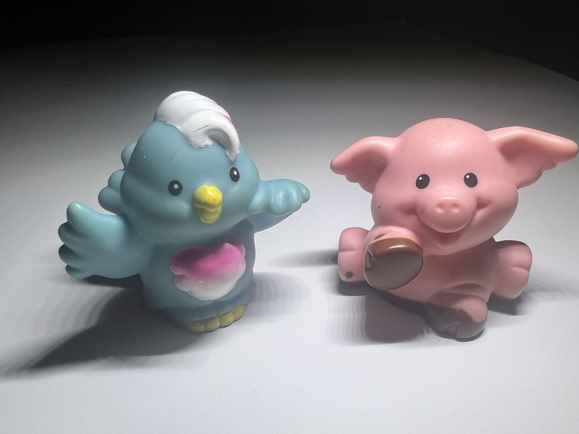 fisher price little people bird Pink and Blue , And Dirty Pig