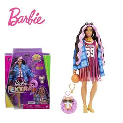 Barbie Extra Doll #13 In Basketball Jersey & Bike Shorts with Pet Corgi, 3 Year