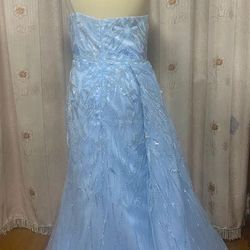 Baby Blue Mermaid Dress Size 8/10