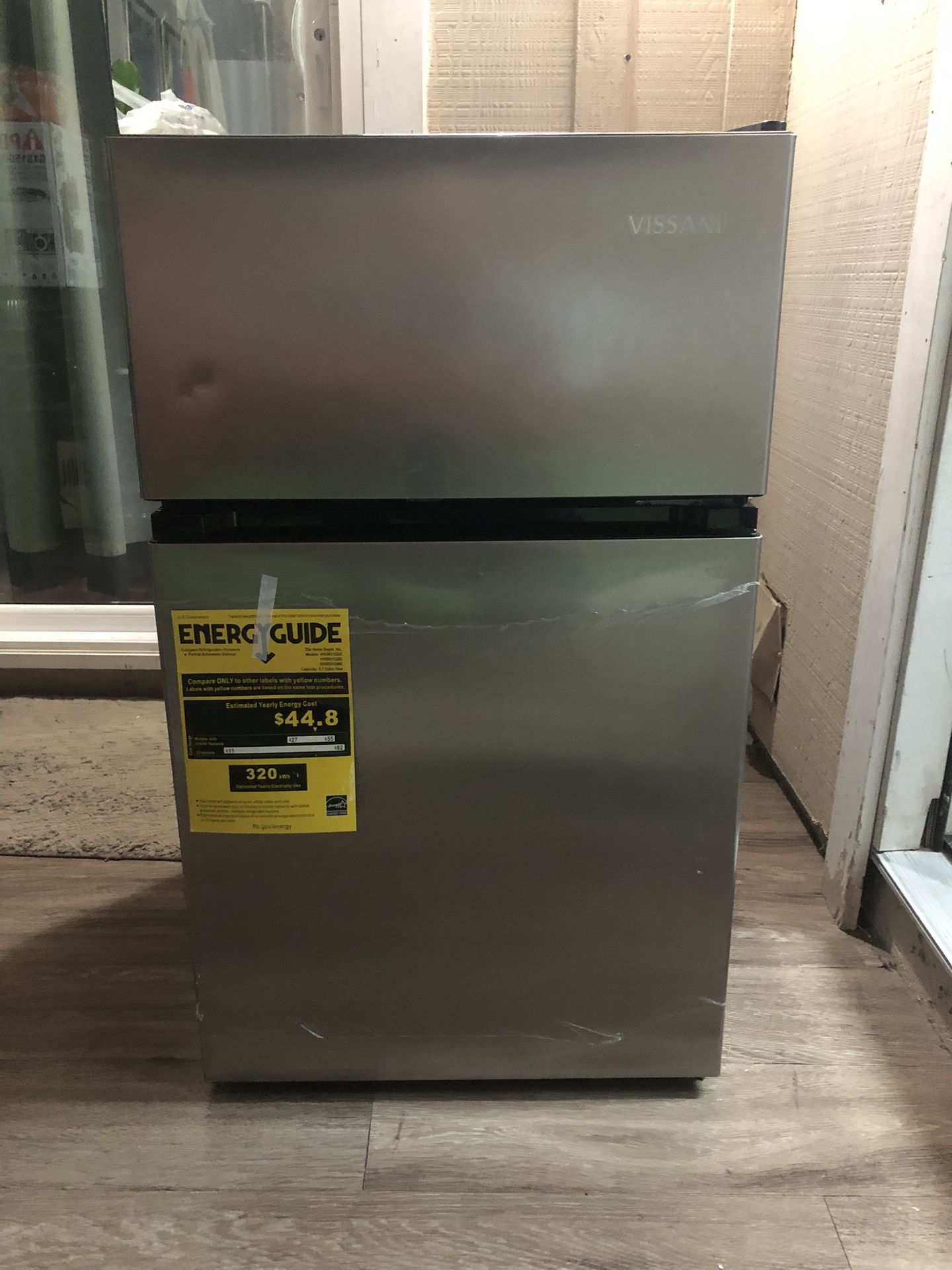 Vissani3.​1 cu.​ ft.​ 2 ​Door Mini Refrigerator in Stainless Steel with Freezer ENERGY STAR