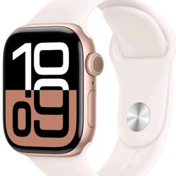 Apple Watch Series 10 GPS 42mm Rose Gold Aluminum Case with Light Blush Sport Band -S/M