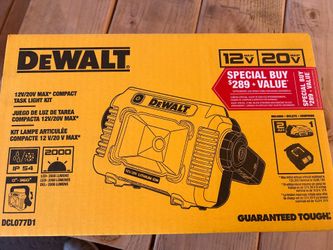 Dewalt 12/20 v compact task light kit