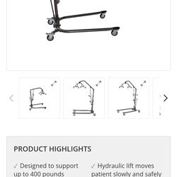 Hydraulic lift for patient