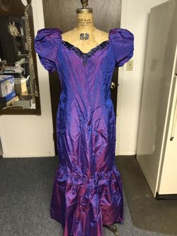 Purple pink Satin bride maid or prom dress size 8, 12, 20