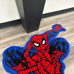Custom Handmade Spiderman Miles Morales Marvel Dc Avengers Anime Video Games Floor Mat Tufted Carpet Home Room Decor