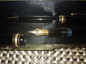 Original Montblank Ball Pen And Fountain Pen