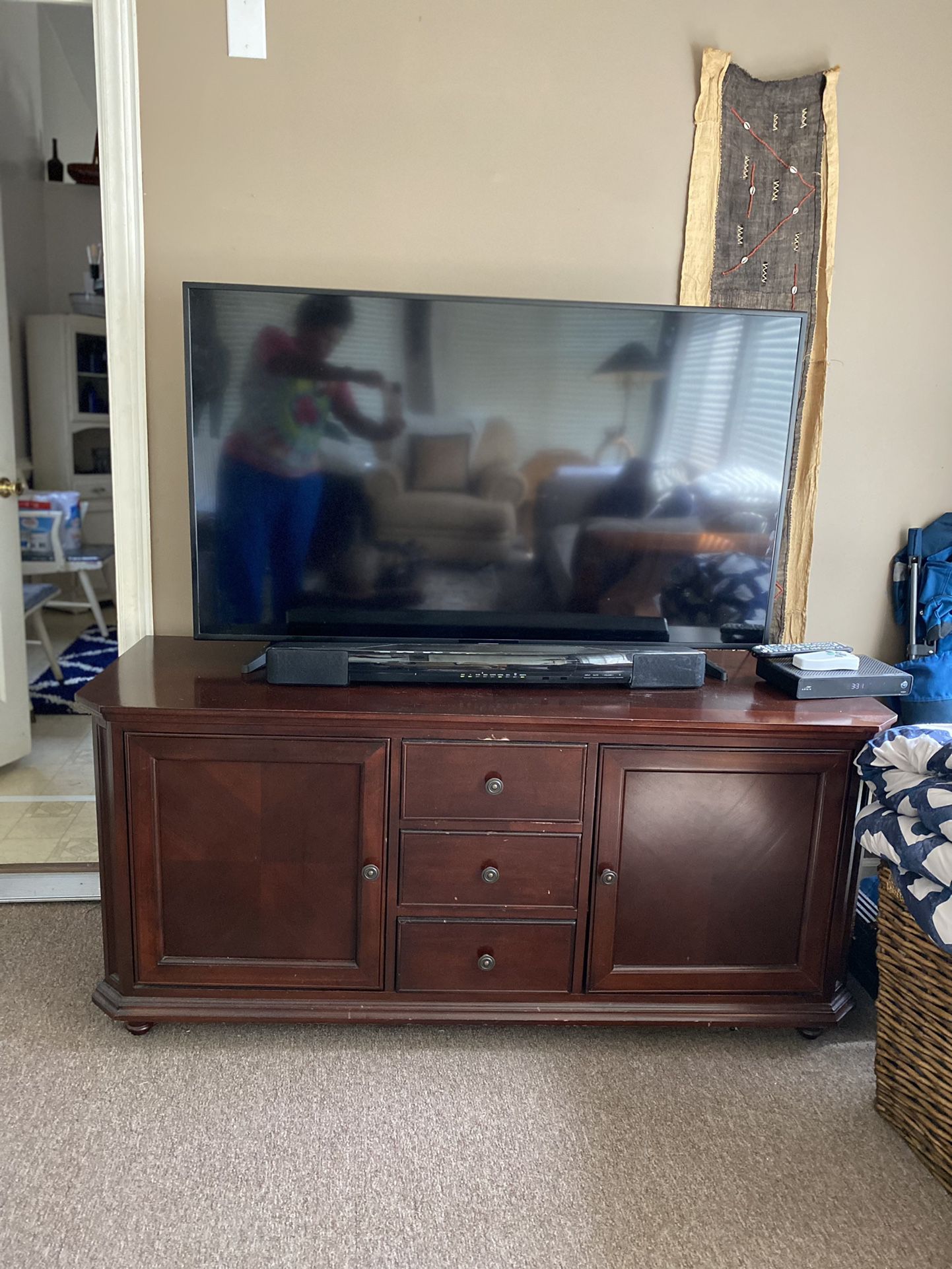 Solid Oak TV Stand 
