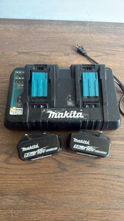 Makita batteries and charger