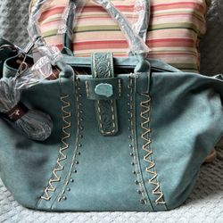 Montana West Tooled Tote turquoise/conceal and carry tote 