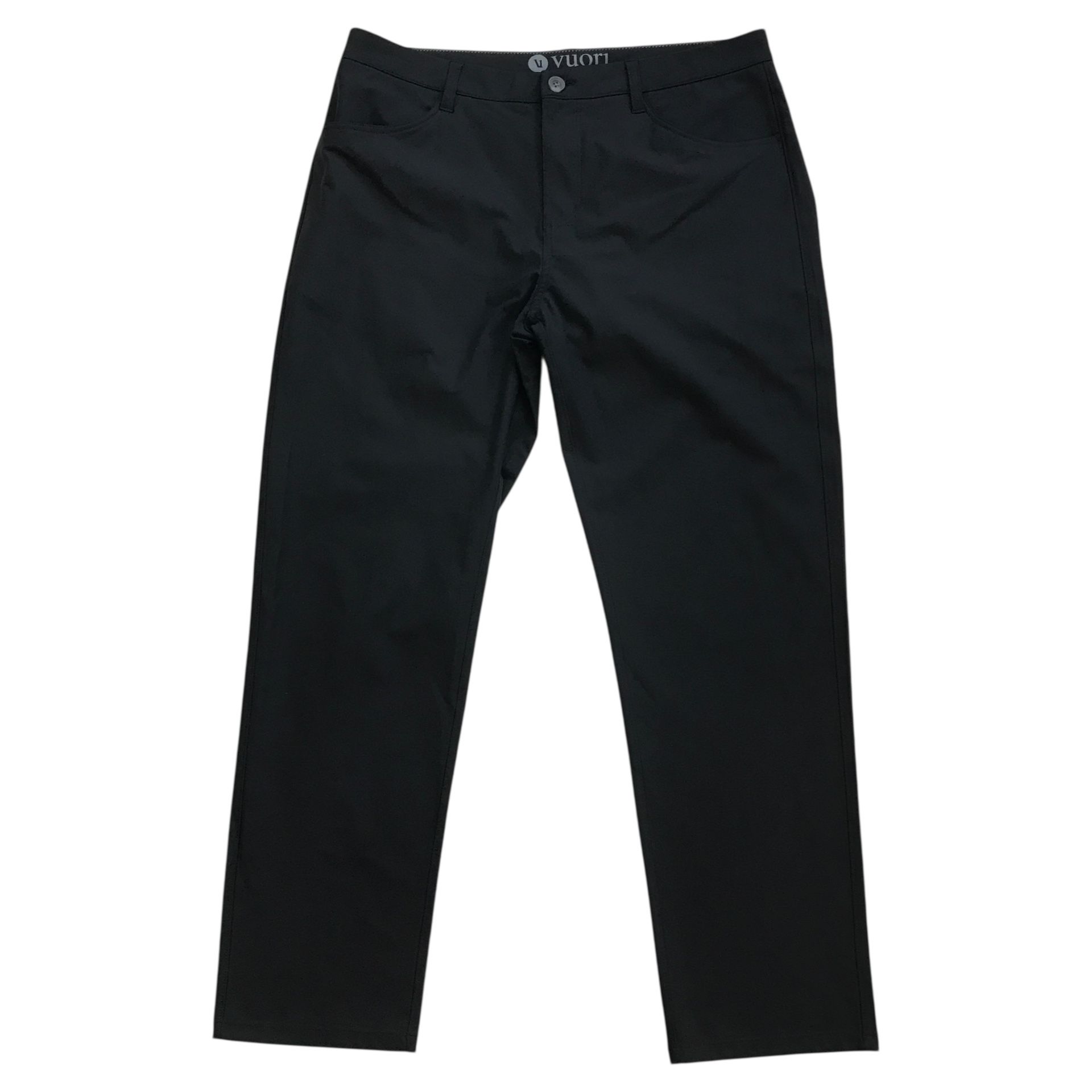 Vuori Meta Pants Mens 34 Black Chino Slim Fit Athleisure Casual Stretch Gym V430