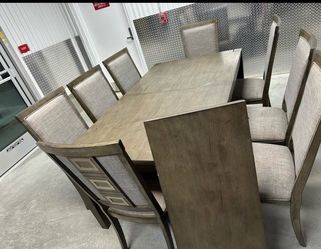 Dinning table with 8 chairs