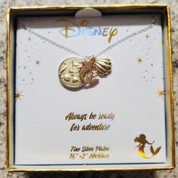 Disney LA Rocks Fine Silver Plated Little Mermaid Necklace Charms  Jewelry 